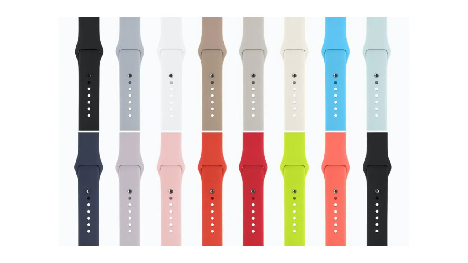 Equipo Silicone Replacement Watch Straps for Apple Watch 38mm - Black