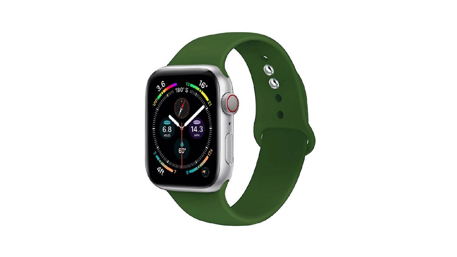 Equipo Silicone Replacement Watch Straps for Apple Watch 38mm - Army Green