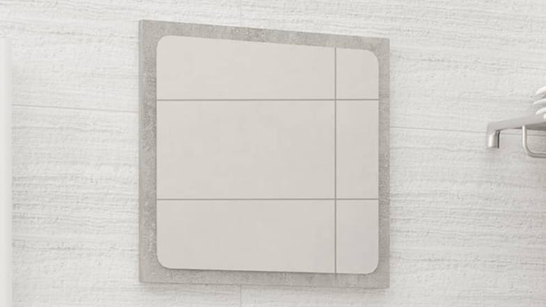 NNEVL Bathroom Mirror 40 x 1.5 x 37cm - Concrete Grey