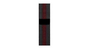 Equipo Milanese Mesh Replacement Watch Straps for Apple Watch 38mm - Black/Red