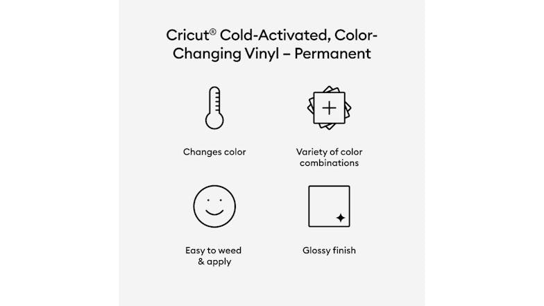 Cricut Cold-Activated Colour Changing Permanent Vinyl 12" x 24" - Light Pink to Magenta (1 Roll)