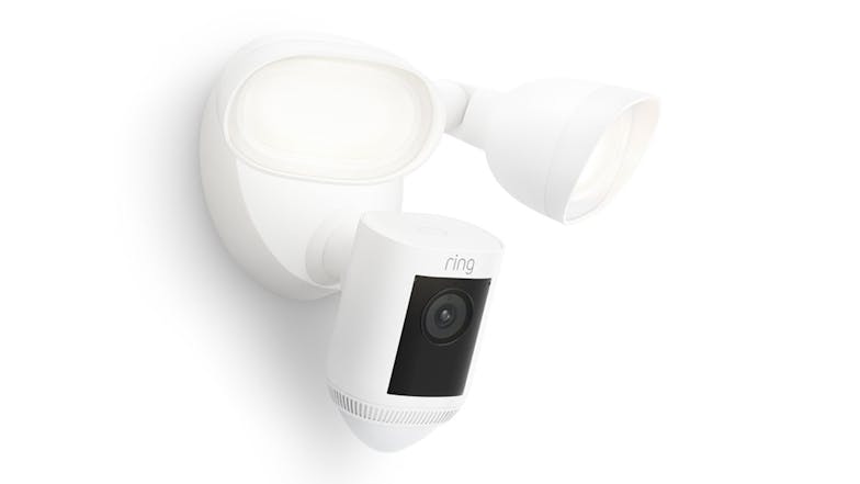 Ring Floodlight Cam 1080p Outdoor Wired Pro Security Camera with Wi-Fi Connectivity - White