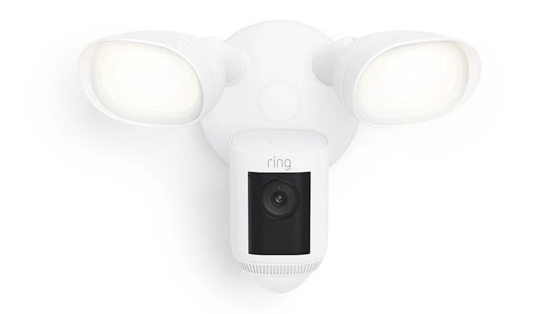 Ring Floodlight Cam 1080p Outdoor Wired Pro Security Camera with Wi-Fi Connectivity - White