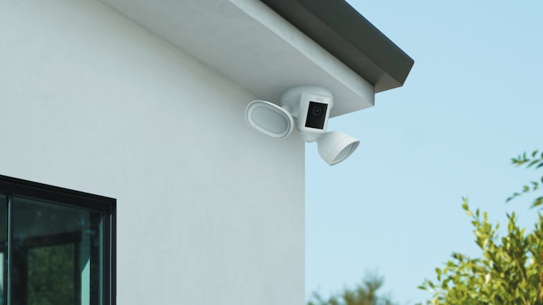 Ring Floodlight Cam 1080p Outdoor Wired Pro Security Camera with Wi-Fi Connectivity - White