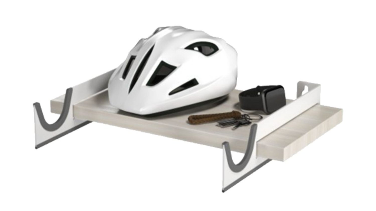 Konic On-Wall Bike Rack w/ Bracketed Shelf