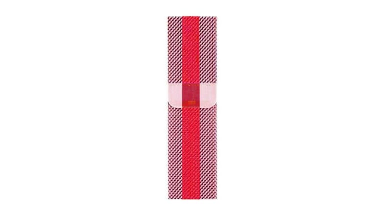 Equipo Milanese Mesh Replacement Watch Straps for Apple Watch 38mm - Rose Gold/Red