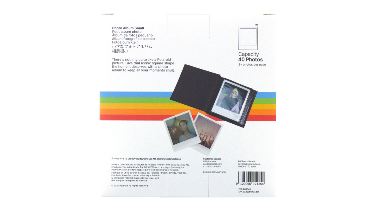 Polaroid Square Film 40 Photo Album Black (Small) Harvey Norman New