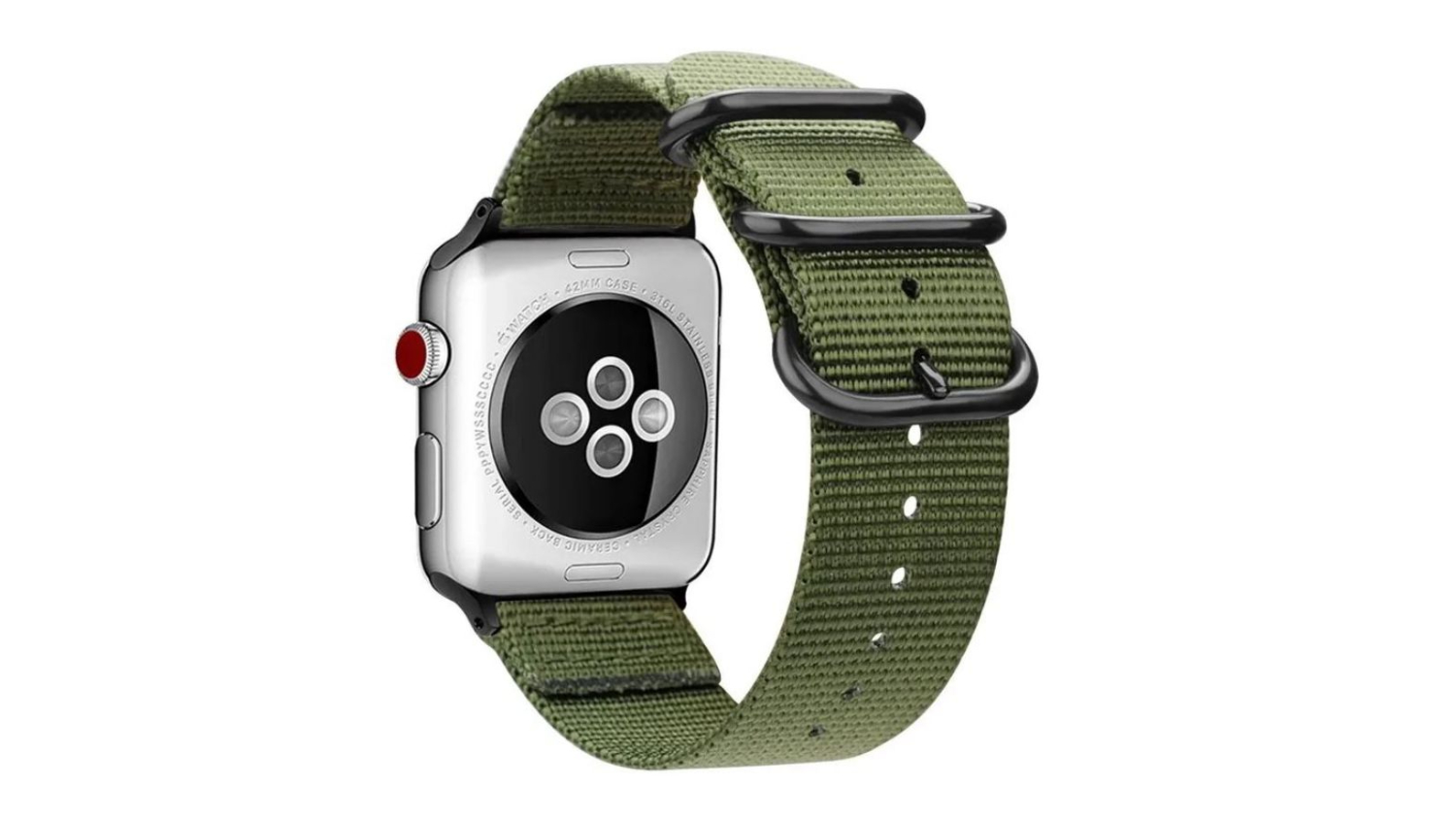 Swifty NATO-Style Nylon Watch Strap for Apple Watch 42mm - Army Green