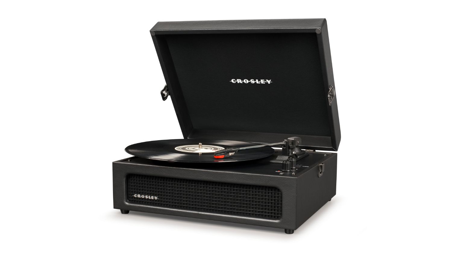 Crosley Voyager Bluetooth Turntable w/ Record Storage Crate - Black