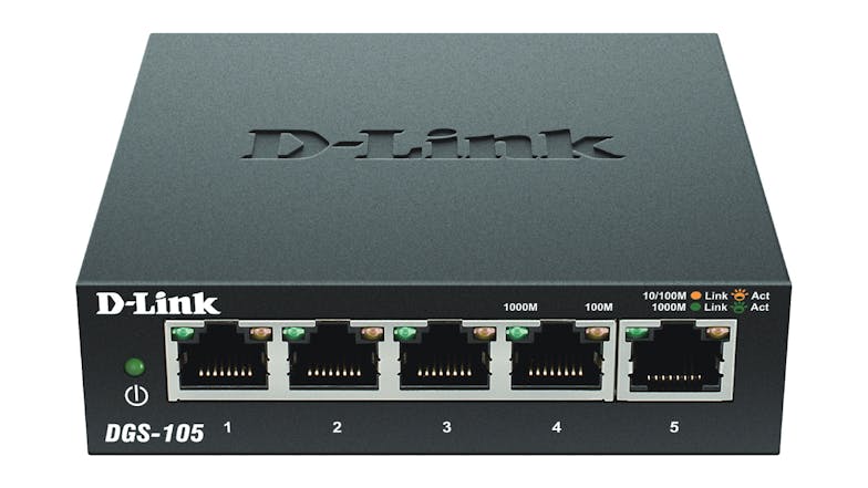 D-Link DGS-105 2000Mbps Gigabit Unmanaged Ethernet Switch - 5 Port