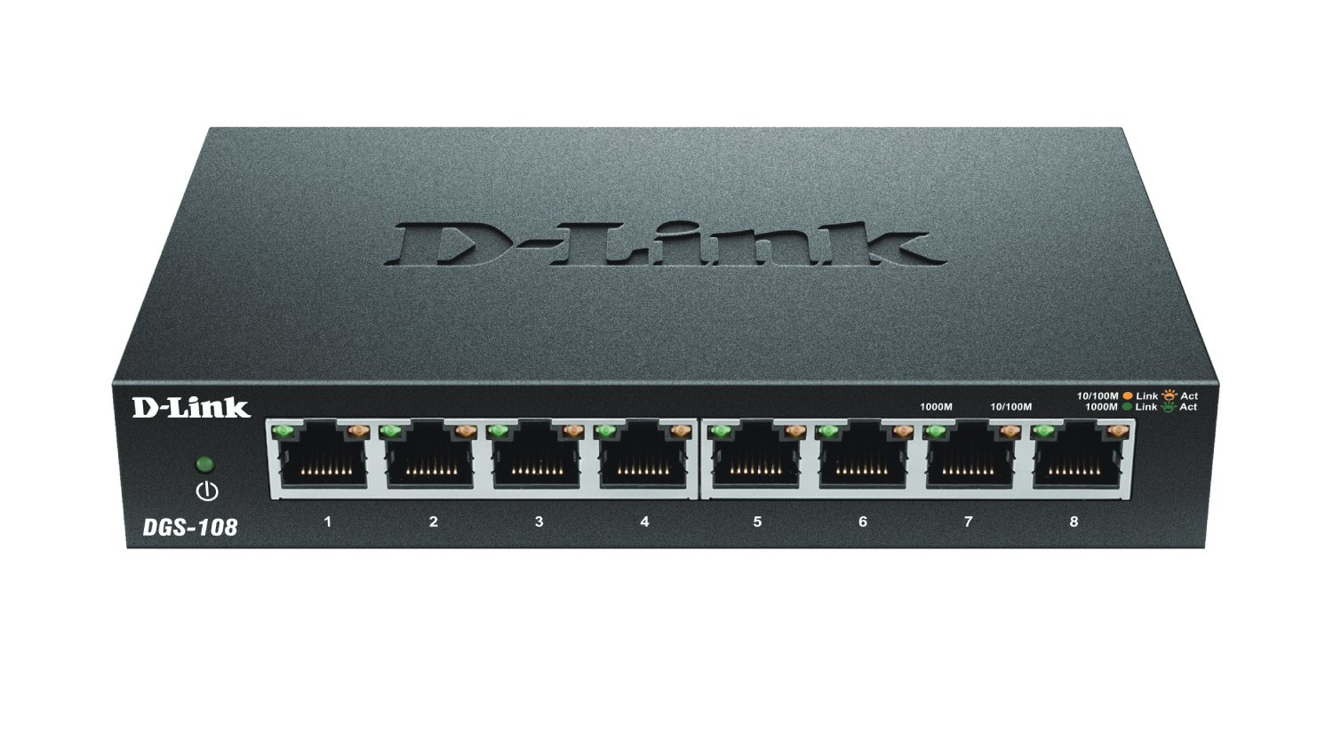 DLink DGS108 2000Mbps Gigabit Unmanaged Switch 8 Port