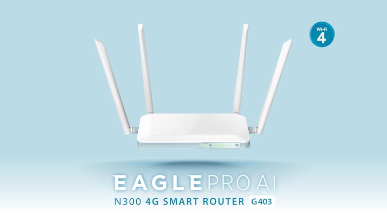 D-Link G403 N300 4G LTE Single-Band Wi-Fi 4 Router