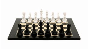 Dal Rossi 19.6" Weighted Black & White Chess Set