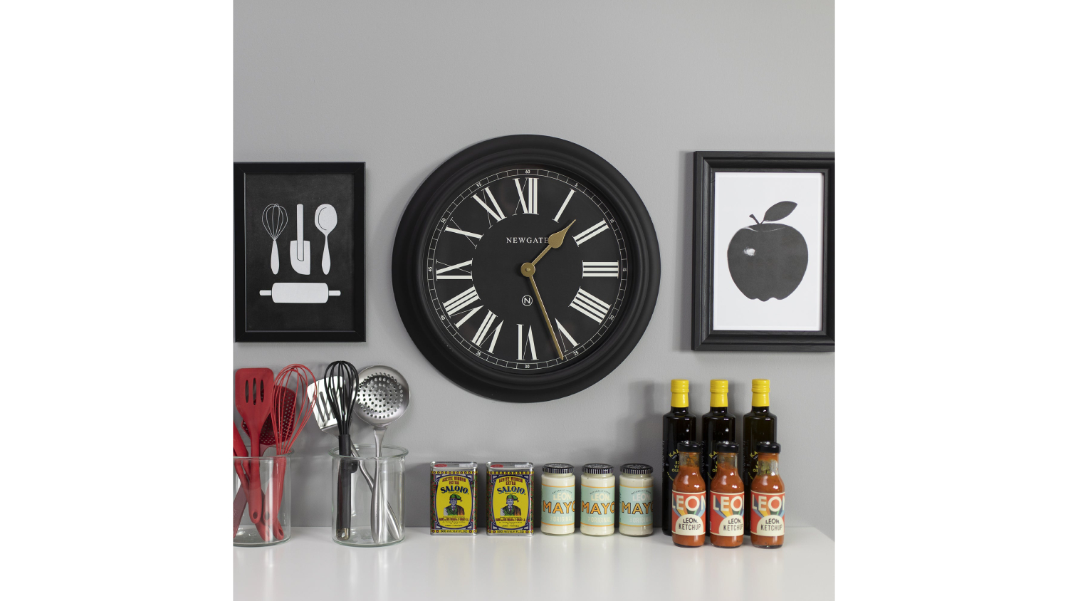 Newgate "Chocolate Shop" Wall Clock - Black
