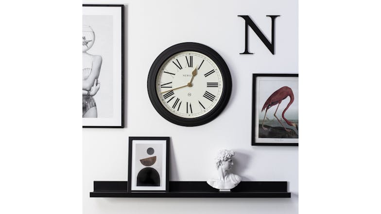 Newgate "Chocolate Shop" Wall Clock - Black/Cream