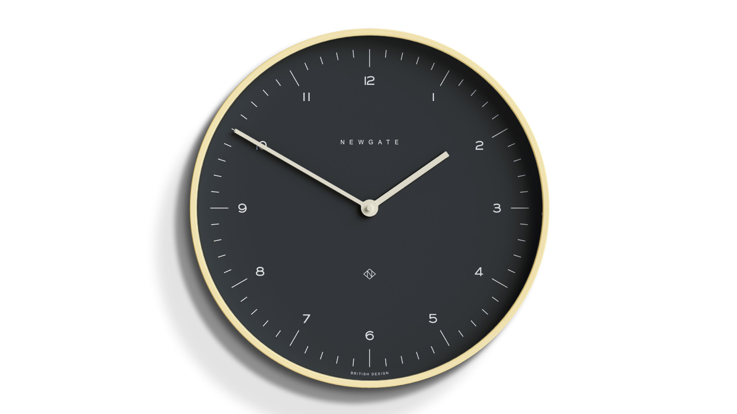 Newgate "Mr. Clarke" Wall Clock - Pale Wood/Oil Grey