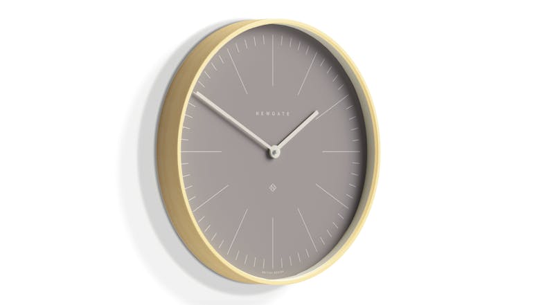 Newgate "Mr. Clarke" Wall Clock - Pale Wood/Grey Dial