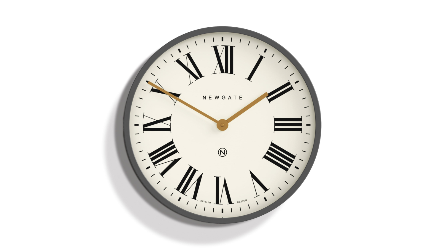 Newgate "Mr. Butler" Wall Clock - Moonstone Grey/Light Dial