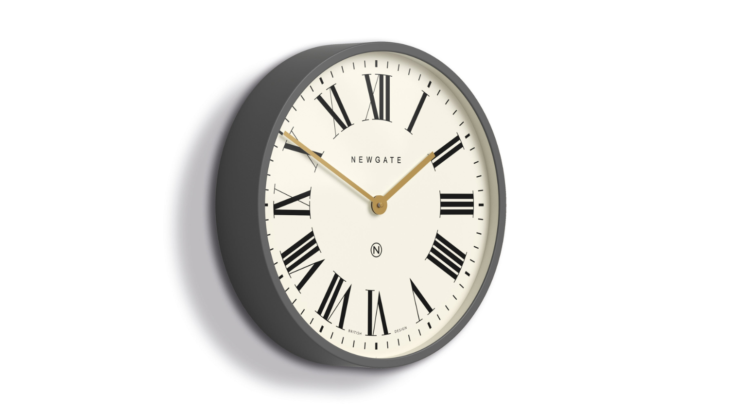 Newgate "Mr. Butler" Wall Clock - Moonstone Grey/Light Dial
