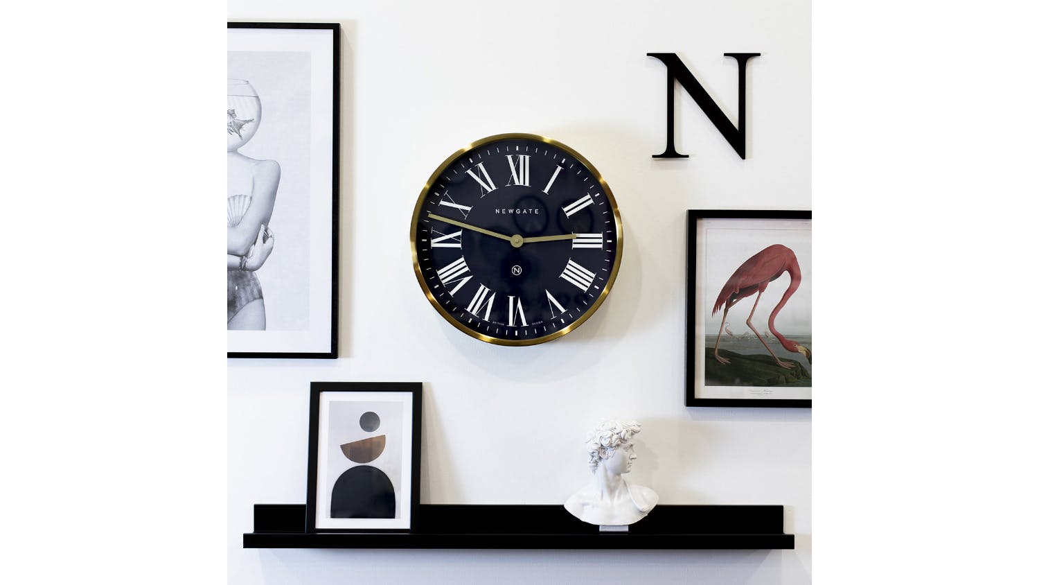 Newgate "Mr. Butler" Wall Clock - Brass