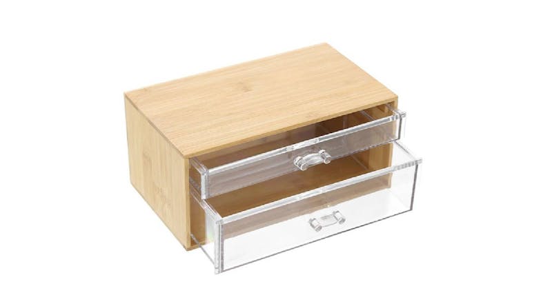 Bano Accessories Bamboo 2 Drawer Natural - 24 X 15 X 11cm