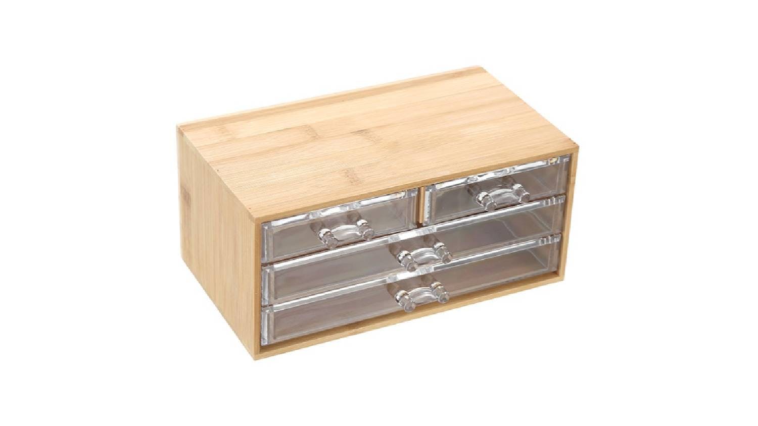 Bano Accessories Bamboo 4 Drawer Natural - 24 X 15 X 11cm