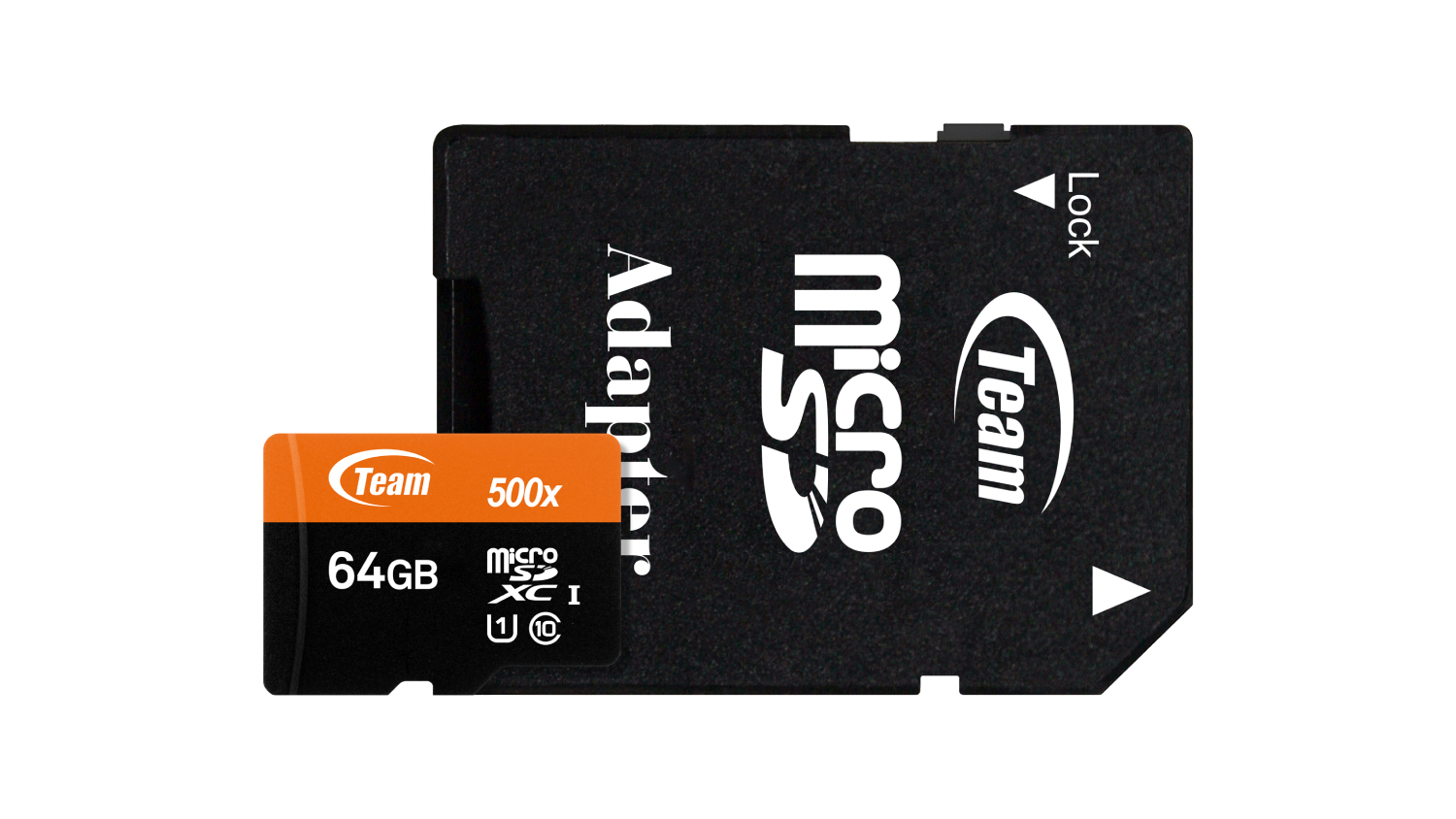 Team Group MicroSD Card with Adapter 64GB (microSDXC, UHSI, V10, U1