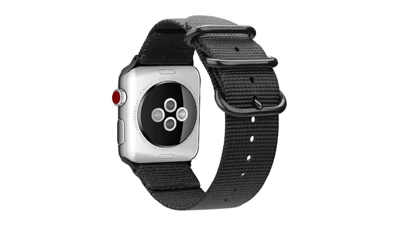 Swifty NATO-Style Nylon Watch Strap for Apple Watch 42mm - Black