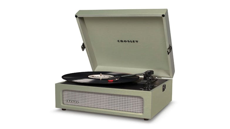 Crosley Voyager Bluetooth Turntable w/ Majority D40 Bluetooth Speakers - Sage