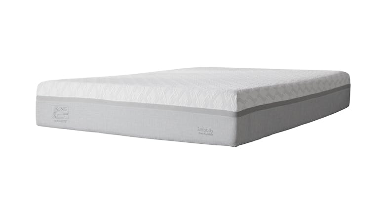 King Koil Embody Firm Queen Mattress with Designer Silver Drawer Bed Base