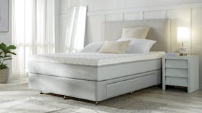 King Koil Embody Medium Queen Mattress with Designer Silver Drawer Bed Base
