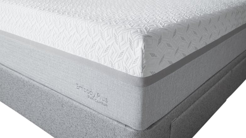 King Koil Embody Plus Firm Queen Mattress with Designer Silver Drawer Bed Base