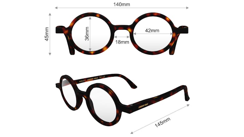 London Mole Moley Glasses w/ Blue Light Blocker Lens - Matte Tortiseshell