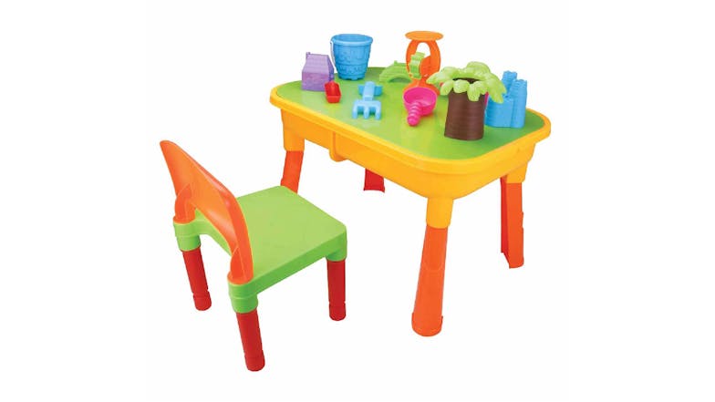 Gem Toys Children's 2-in-1 Sand & Water Play Table w/ Accessories 18pcs.