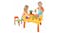 Children's 2-in-1 sand & water play table w/ accessories, sand & water play table, water play table w/ accessories 18pcs, play table New Zealand, play table