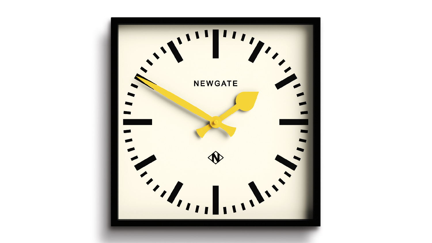 Newgate "Number Five" Wall Clock - Black/Yellow