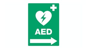 Outdoor Defibrillator Location Sign 30 x 40cm - Right Arrow