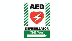 Indoor Defibrillator Location Sign 30 x 40cm - Right Arrow