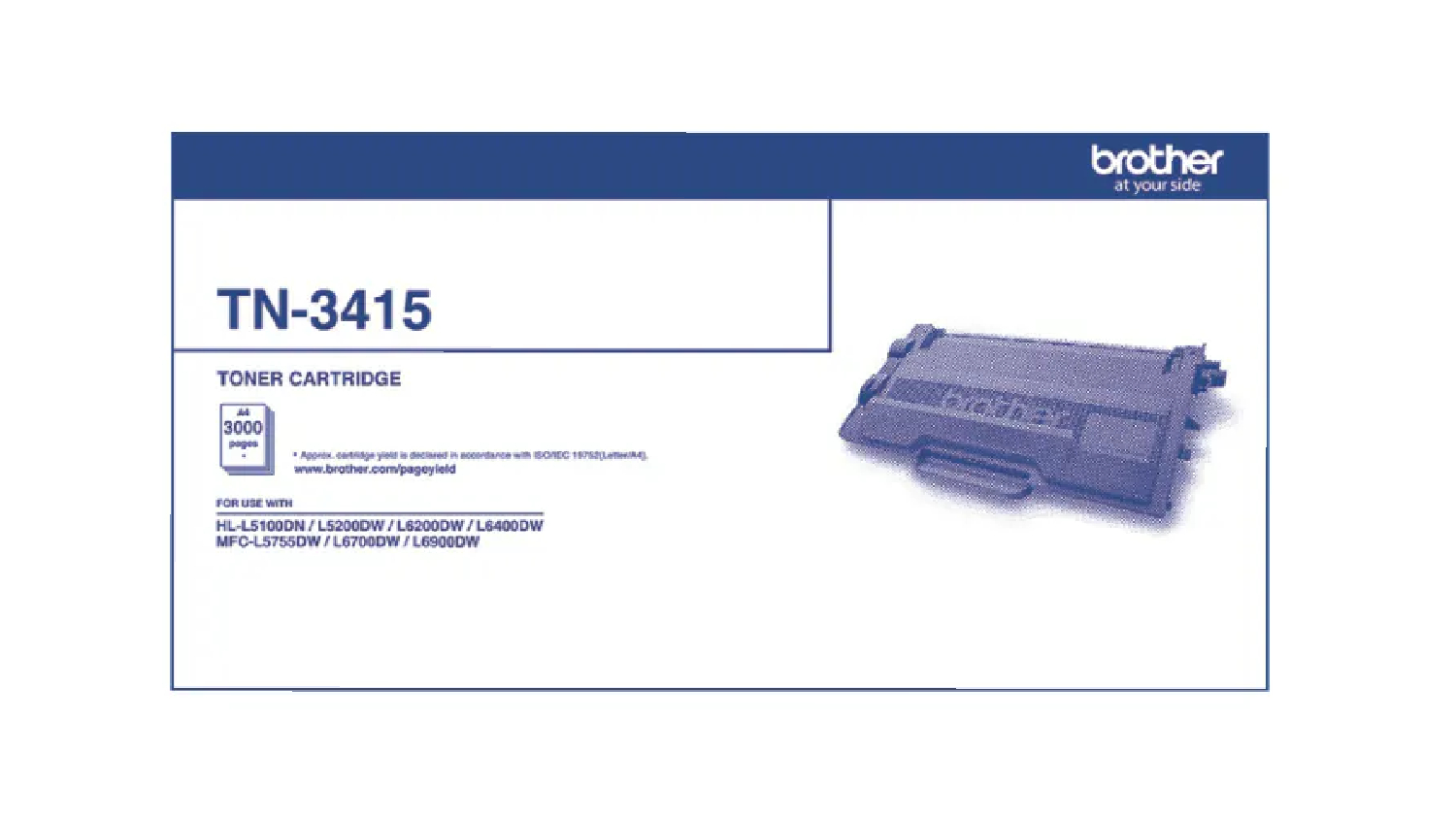 Brother TN3415 Ultra High Yield Toner Cartridge - Black