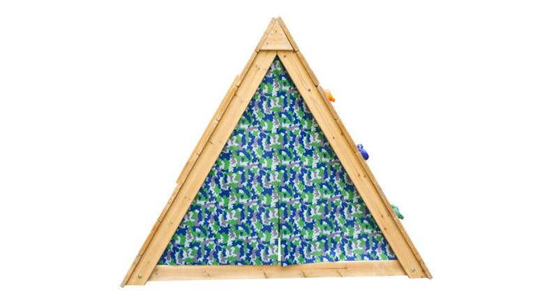 Green Spider "Woodhill" Wooden Climbing Wall w/ Cubby