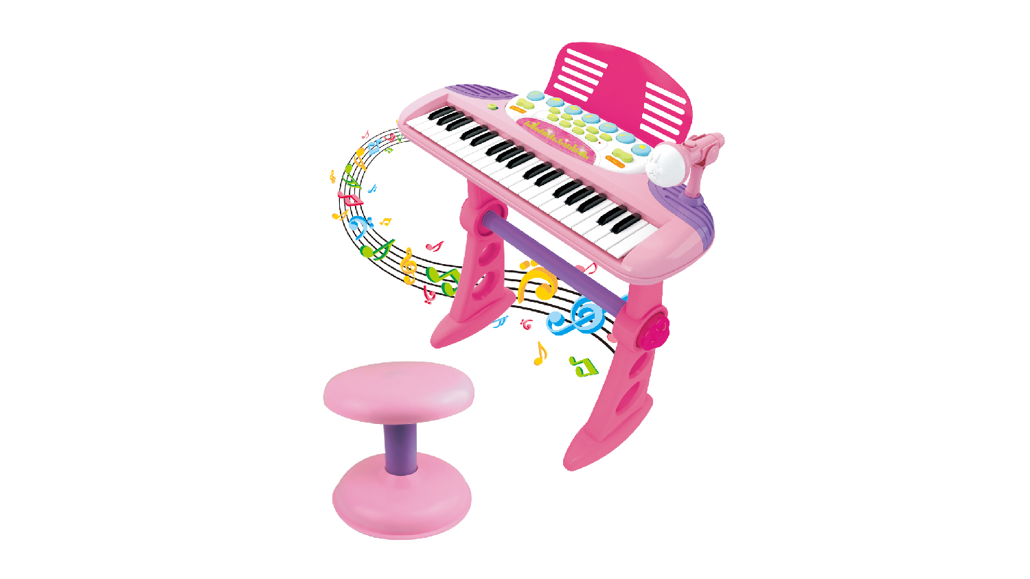 Lenoxx Children's Electric Keyboard w/ Microphone - Pink