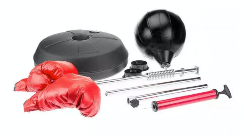 Hacienda Freestanding Boxing Set w/ Punching Ball, Gloves