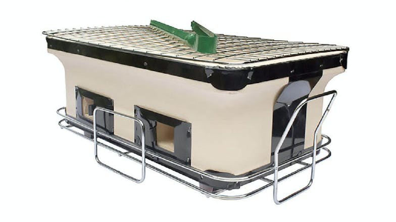 Healthy Choice Portable Dual Chamber Clay Hibachi Grill