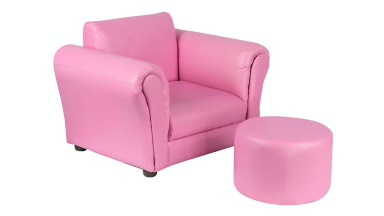 Hacienda Children's PU Leather Sofa - Pink