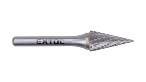 Extol Double-Cut Carbide Burr 12 x 25mm - Cone