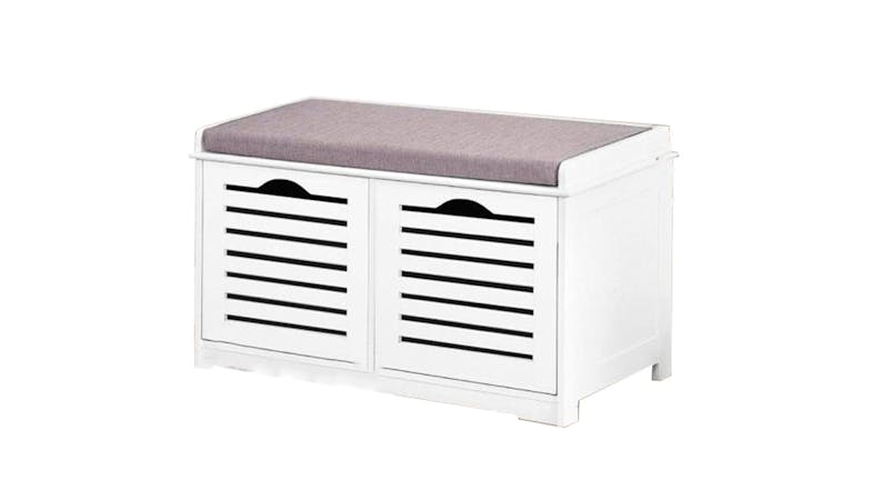 Shoe Cabinet With Cushion Seating - W/Removable Cushion 80Cm X 35Cm X 43Cm