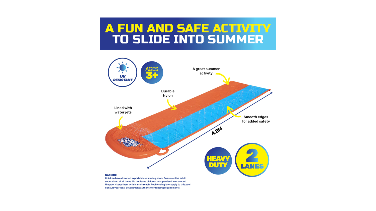 H2OGO INFLATABLE WATER SLIP AND SLIDE