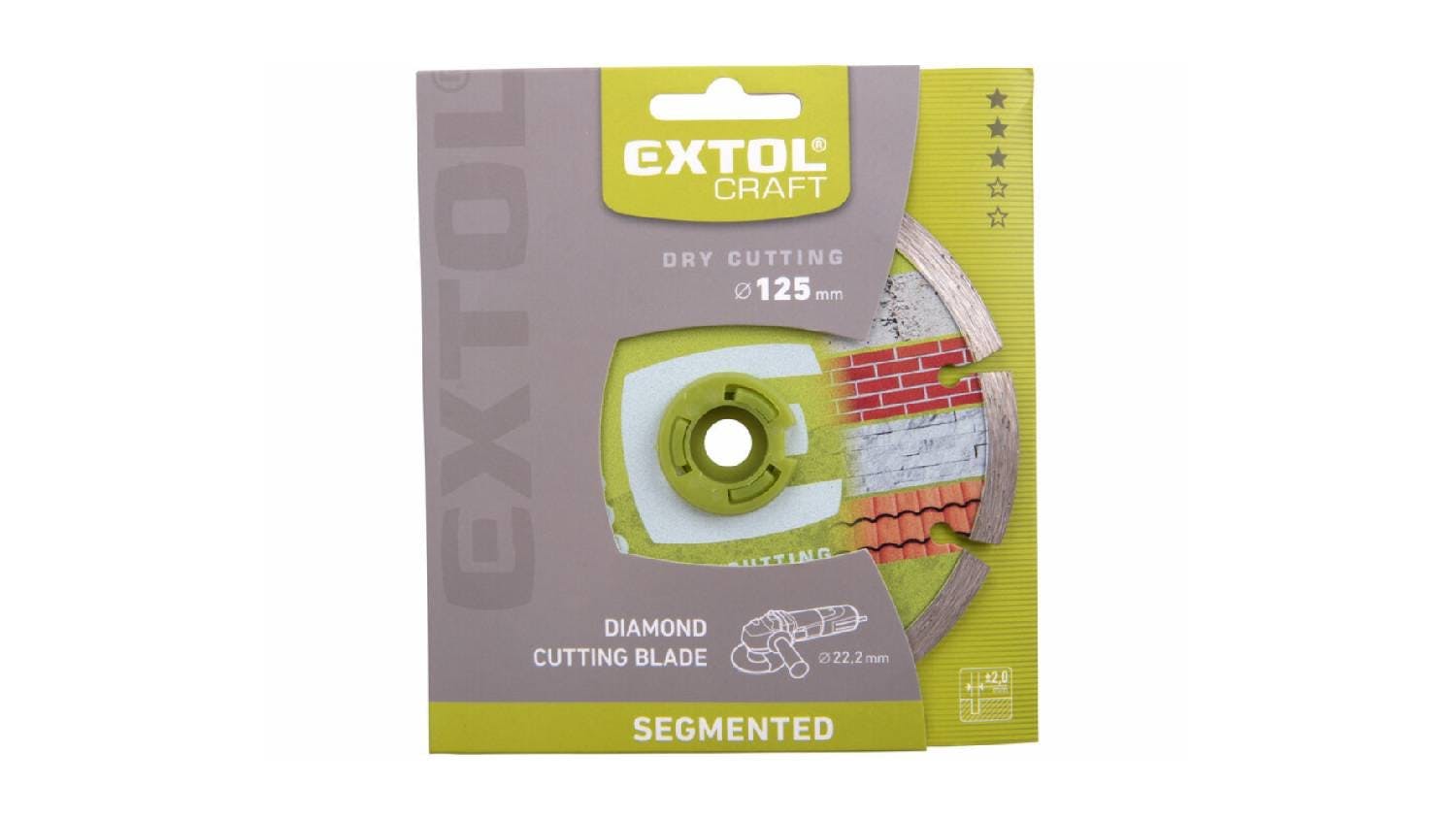 Extol Diamond Dry Cutting Disk Segmented 125mm