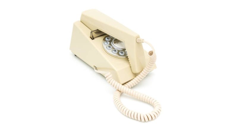 GPO Trim Retro Corded Phone w/ Push Buttons - Ivory