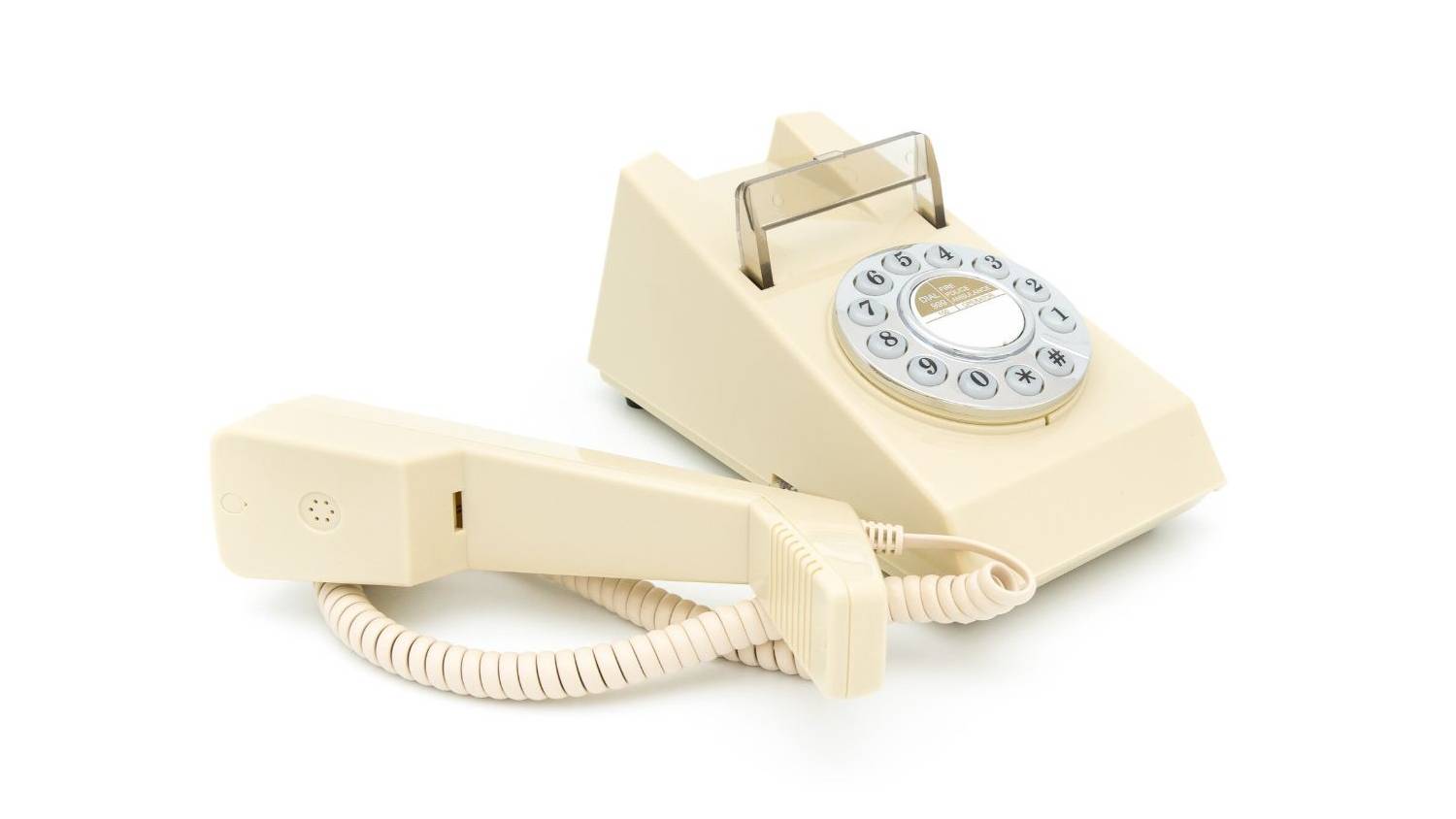 GPO Trim Retro Corded Phone with Push Buttons Ivory Harvey Norman